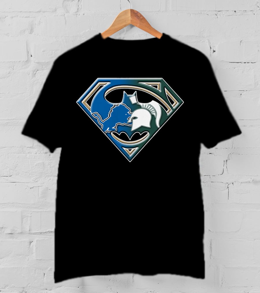 Superman Logo Batman Shape Lions Spartans Bat T-Shirt