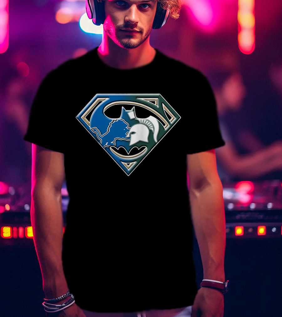 Superman Logo Batman Shape Lions Spartans Bat T-Shirt