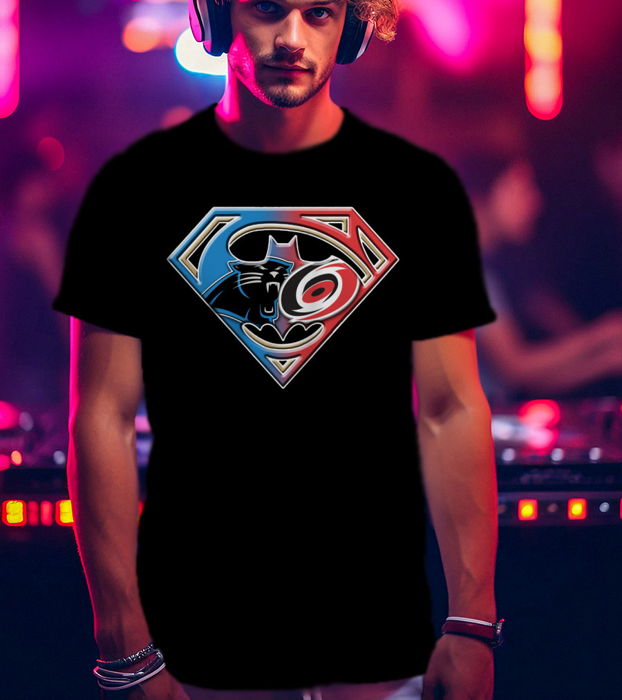 Panthers Hurricanes Superman Logo Fusion T-Shirt