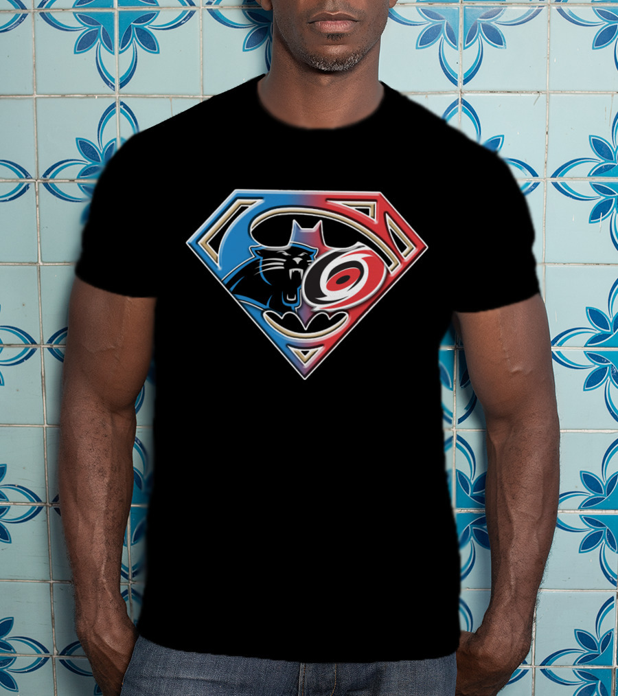 Panthers Hurricanes Superman Logo Fusion T-Shirt