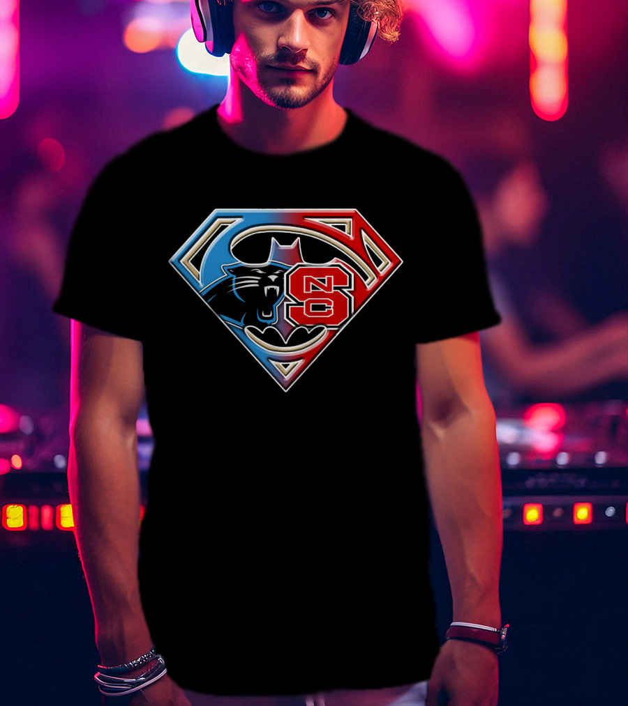 Carolina Panthers Nc State Superman Logo Bat 087 T-Shirt