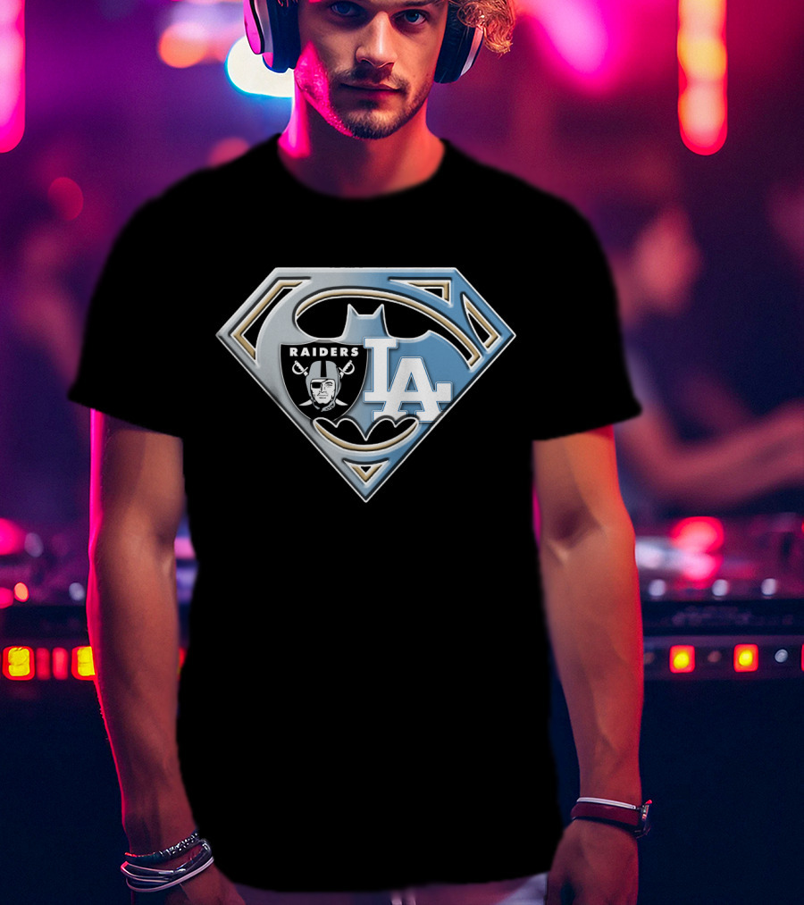 Superhero Raiders La Batman Logo Fusion Bat 095 T-Shirt