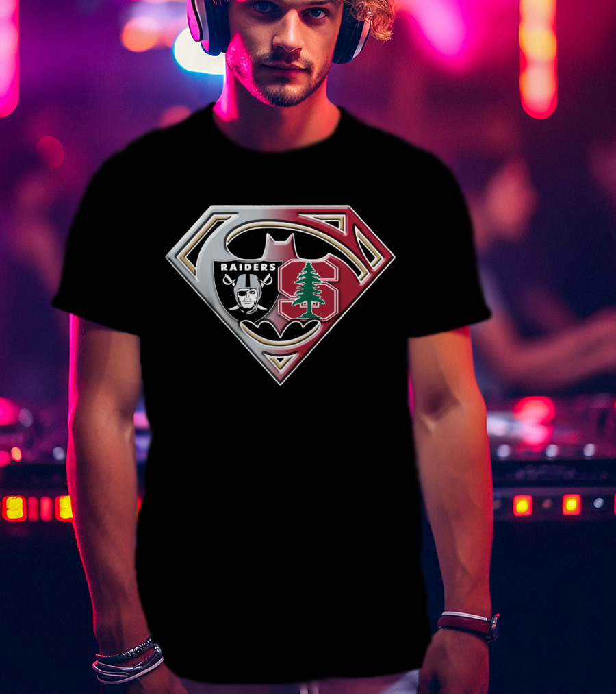 Raiders Stanford Superhero Logo Combo T-Shirt
