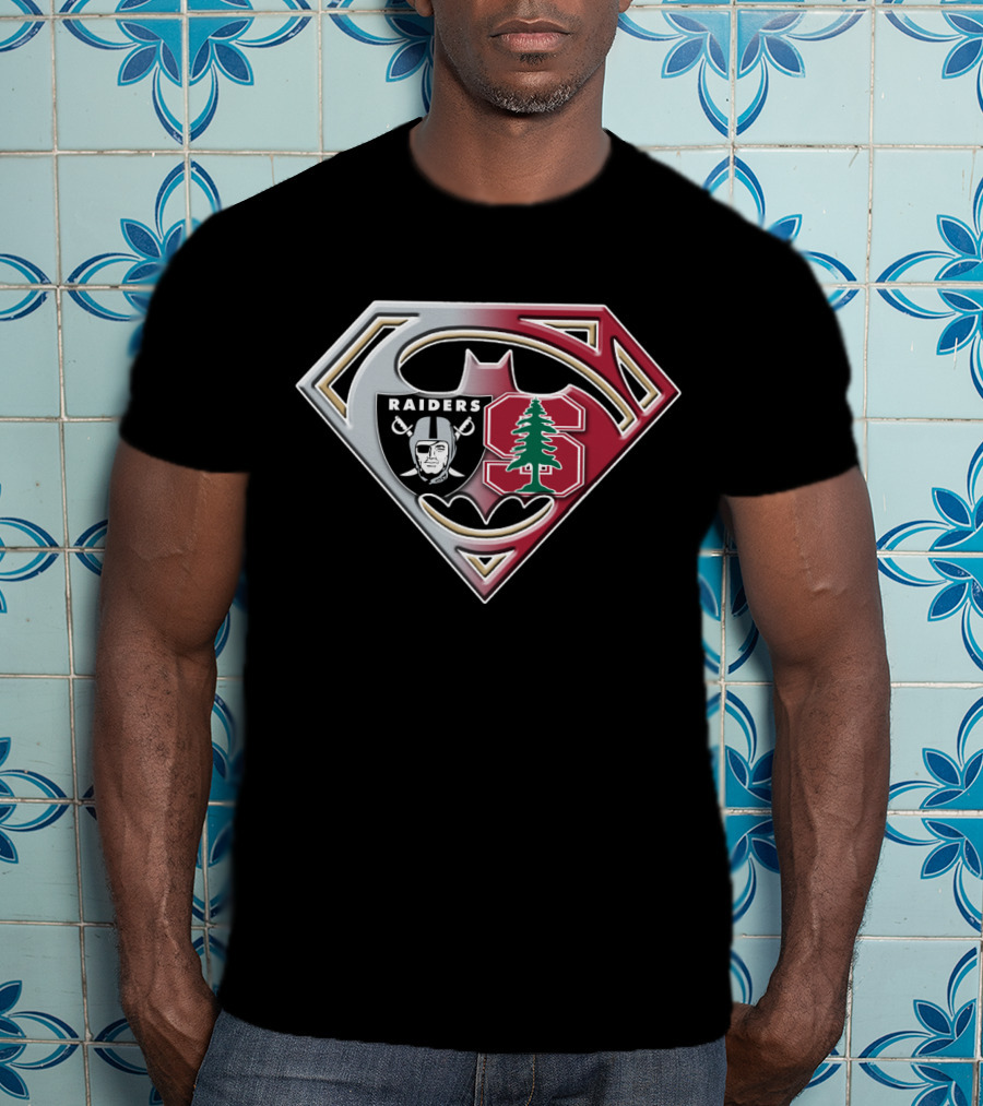 Raiders Stanford Superhero Logo Combo T-Shirt