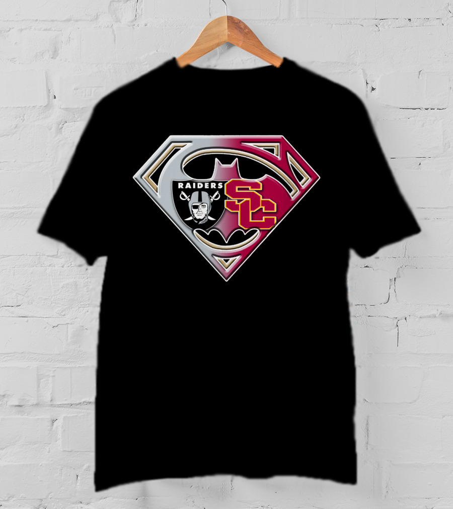 Raiders Sc Batman Superman Mashup Bat 099 T-Shirt