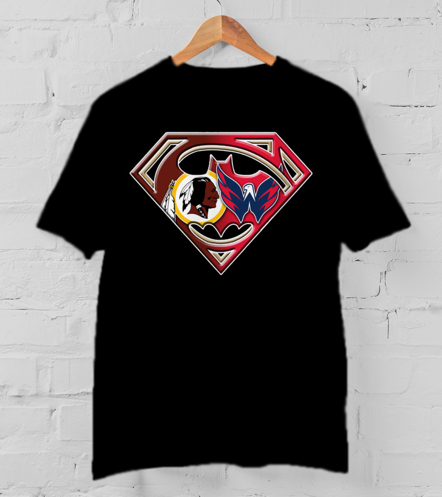 Washington Super Logo Redskins Capitals Crossover T-Shirt