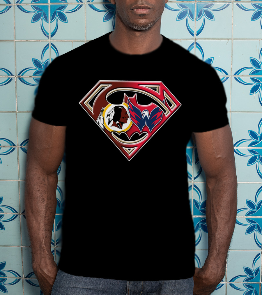 Washington Super Logo Redskins Capitals Crossover T-Shirt