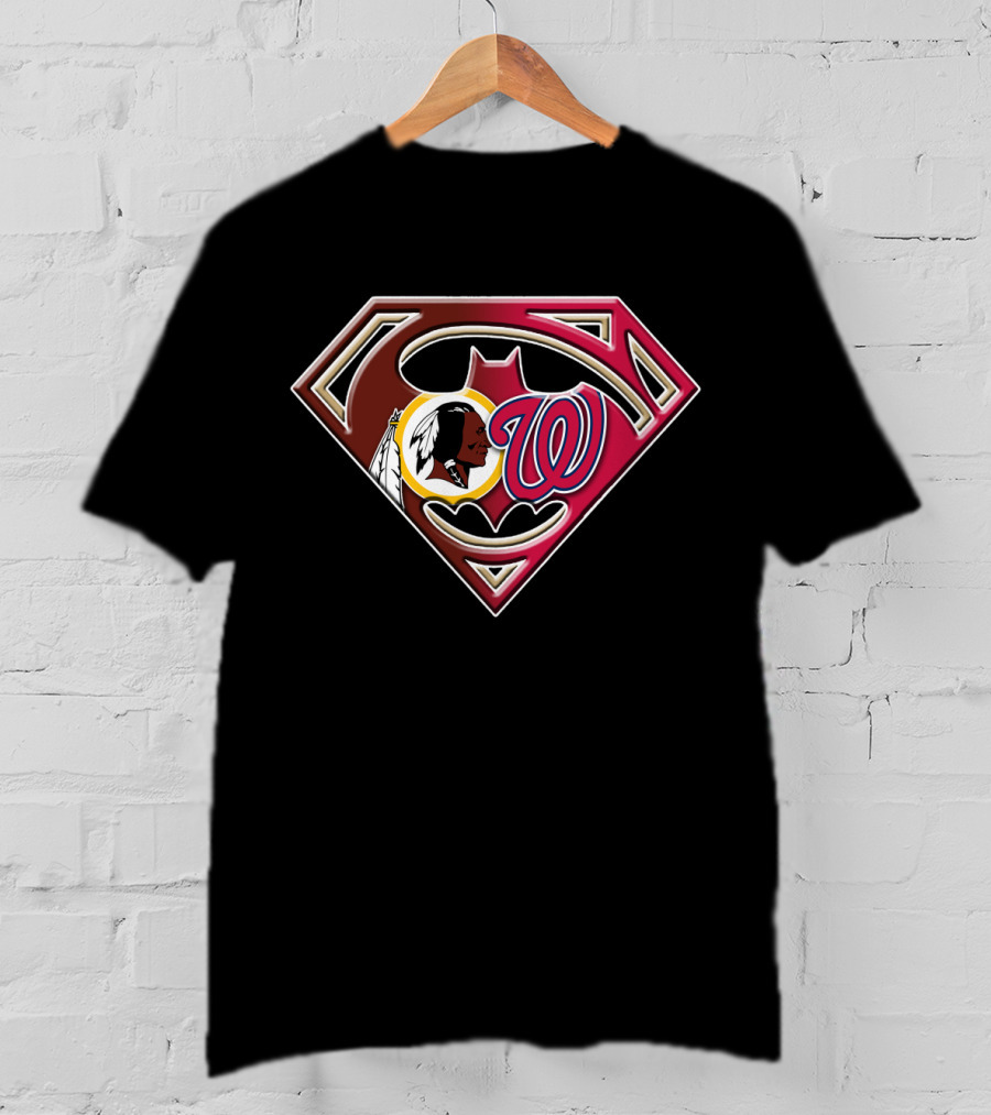 Superhero Washington Logo Redskins Nationals Fusion T-Shirt