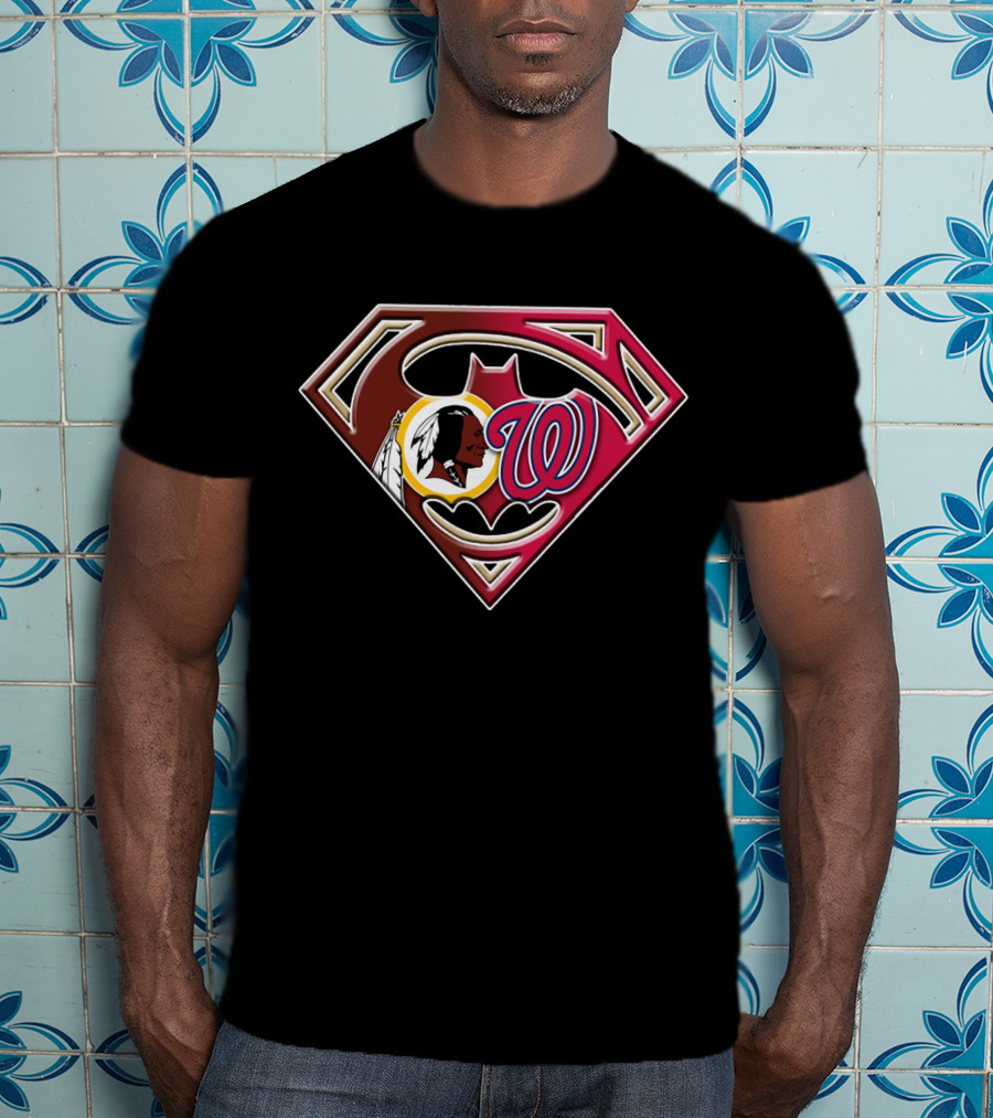 Superhero Washington Logo Redskins Nationals Fusion T-Shirt