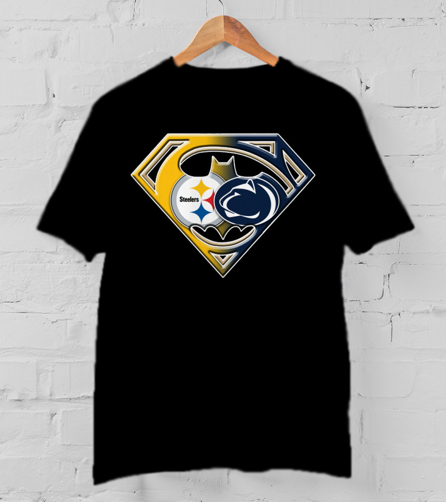 Steelers Penn State Batman Superman Logo Fusion Bat 113 T-Shirt