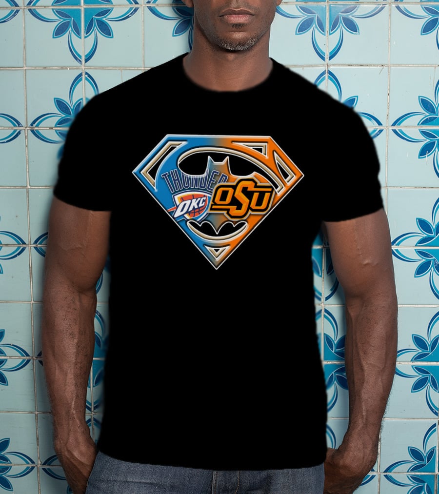 Thunder Okc Osu Bat 127 Superhero T-Shirt