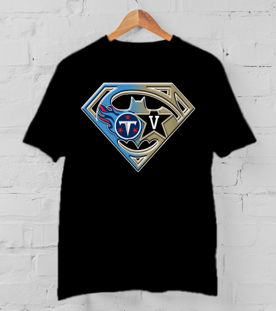 Tennessee Titans Vanderbilt Batman Superhero Emblem Bat 132 T-Shirt