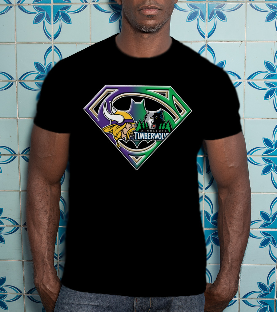 Minnesota Timberwolves Viking Superman T-Shirt