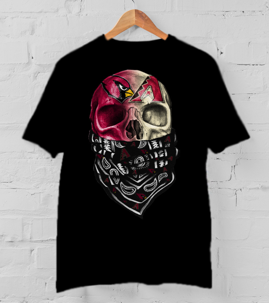 Cardinals Diamondbacks Skull Bandana T-Shirt