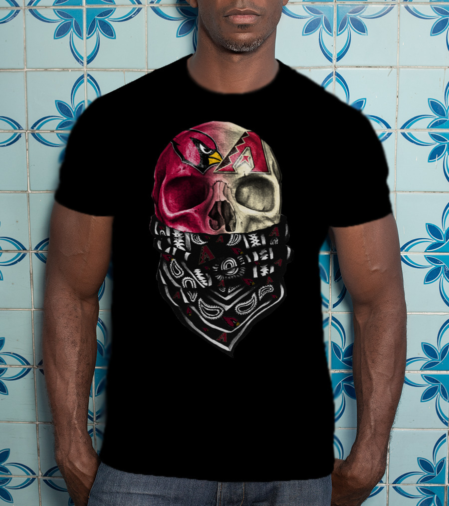 Cardinals Diamondbacks Skull Bandana T-Shirt