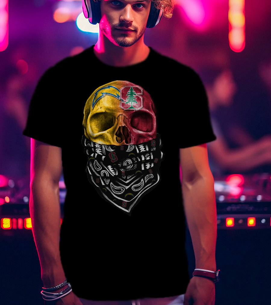 Chargers Stanford Skull Bandana T-Shirt