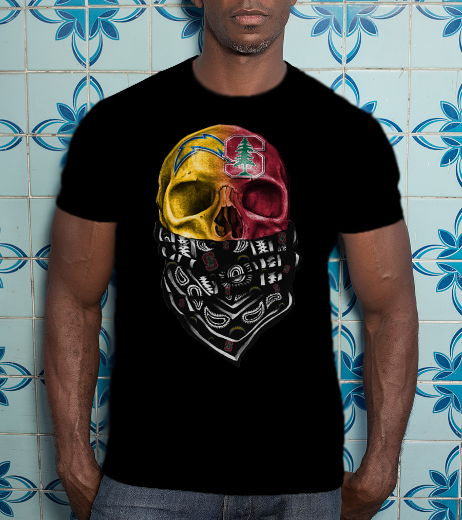 Chargers Stanford Skull Bandana T-Shirt