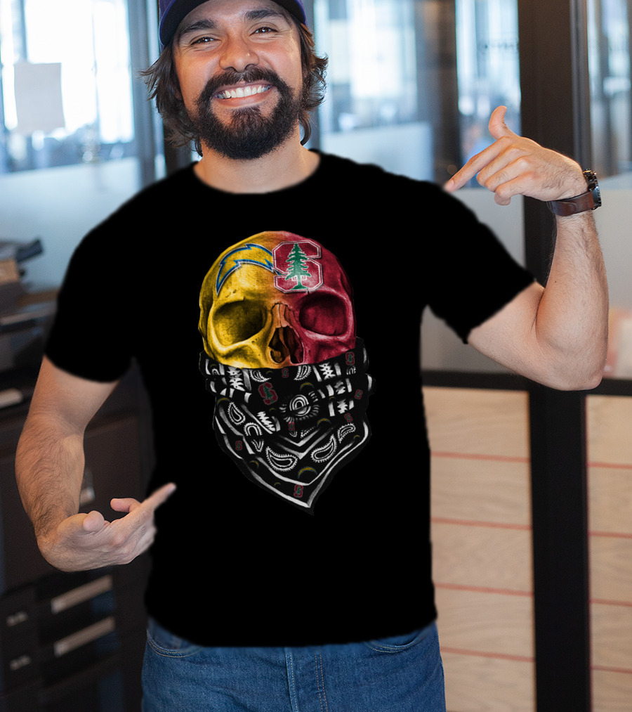 Chargers Stanford Skull Bandana T-Shirt