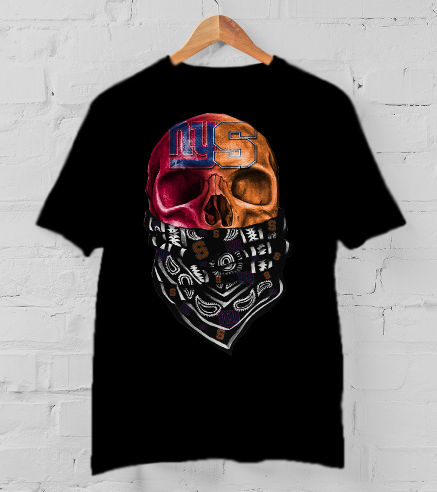 Ny Giants Syracuse Skull Bandana T-Shirt