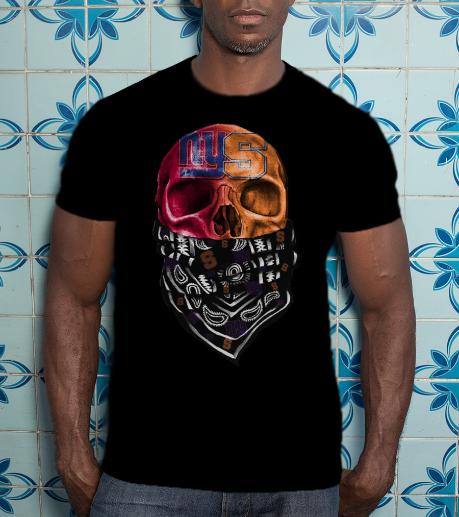 Ny Giants Syracuse Skull Bandana T-Shirt