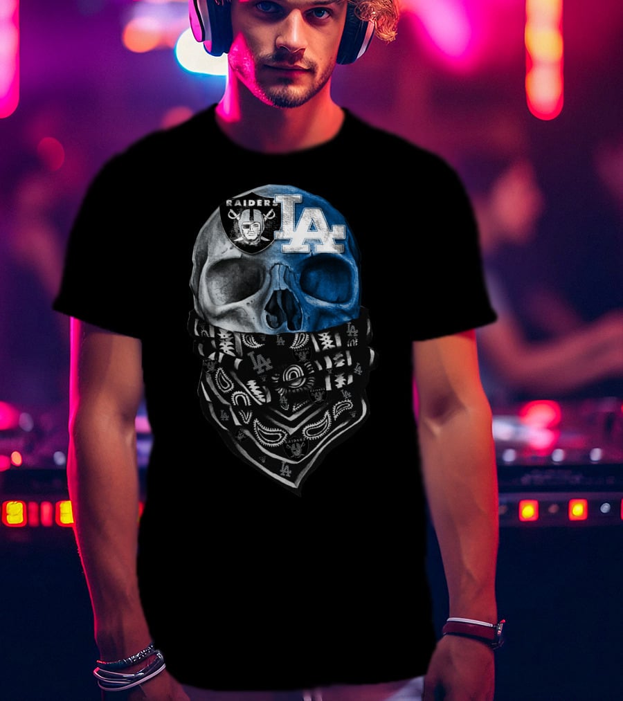 Raider La Bandana Skull T-Shirt