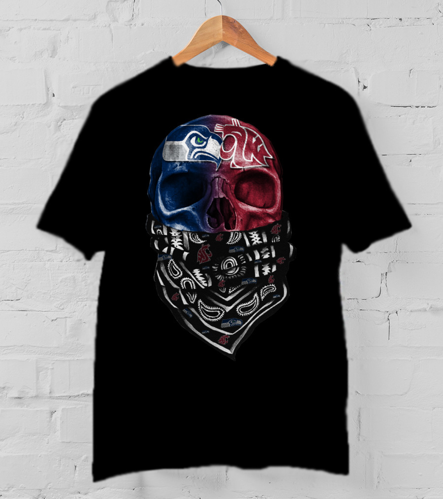 Seahawks Cougars Skull Bandana T-Shirt