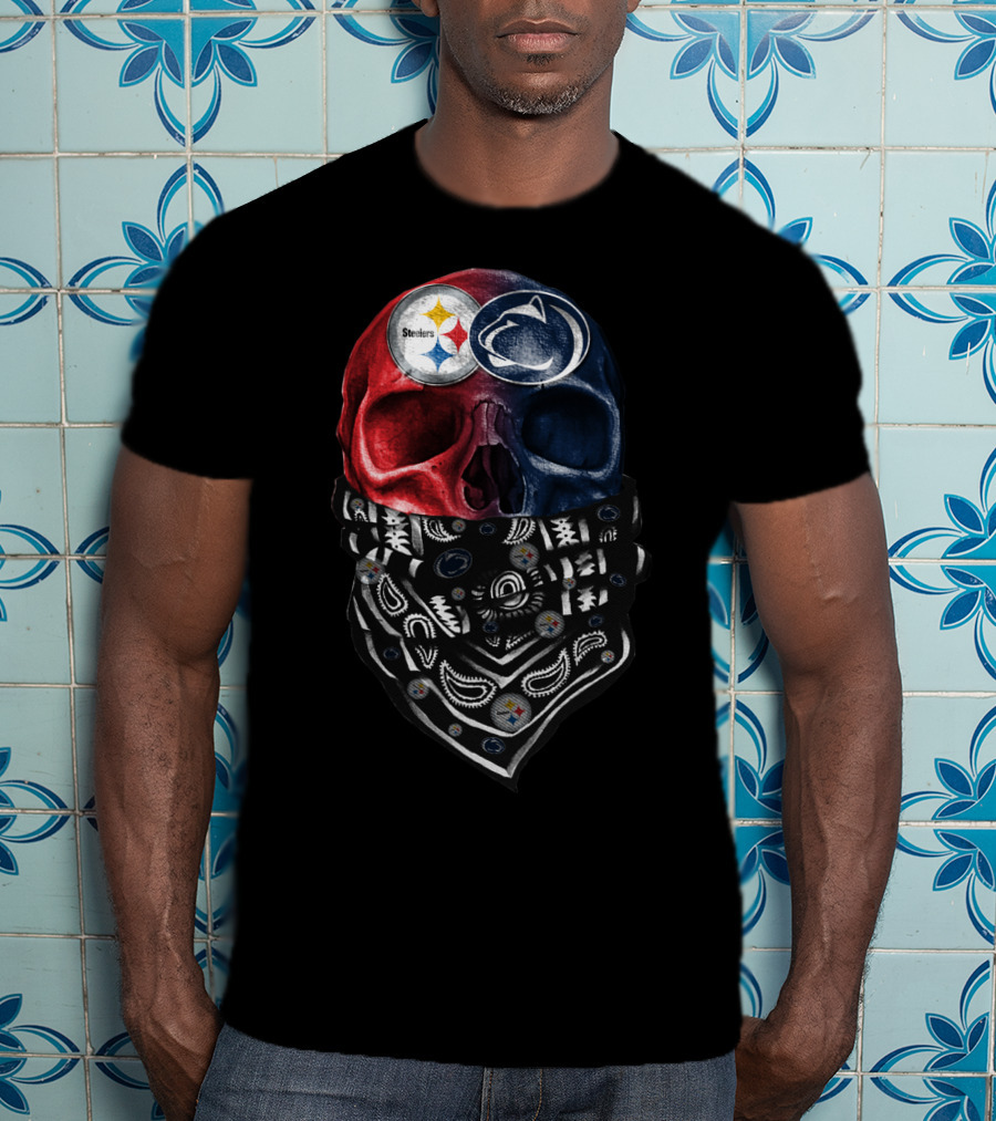 Steelers Penn State Skull Bandana T-Shirt