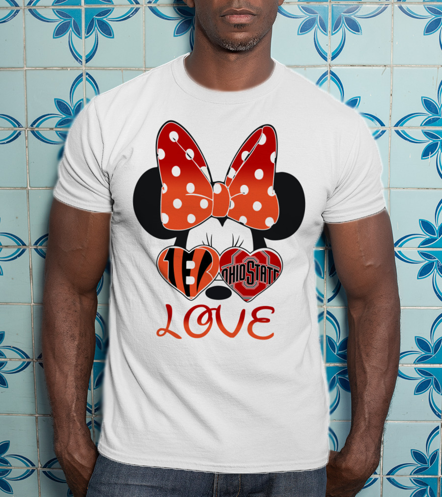 Minnie Mouse Bengals Ohio State Love T-Shirt