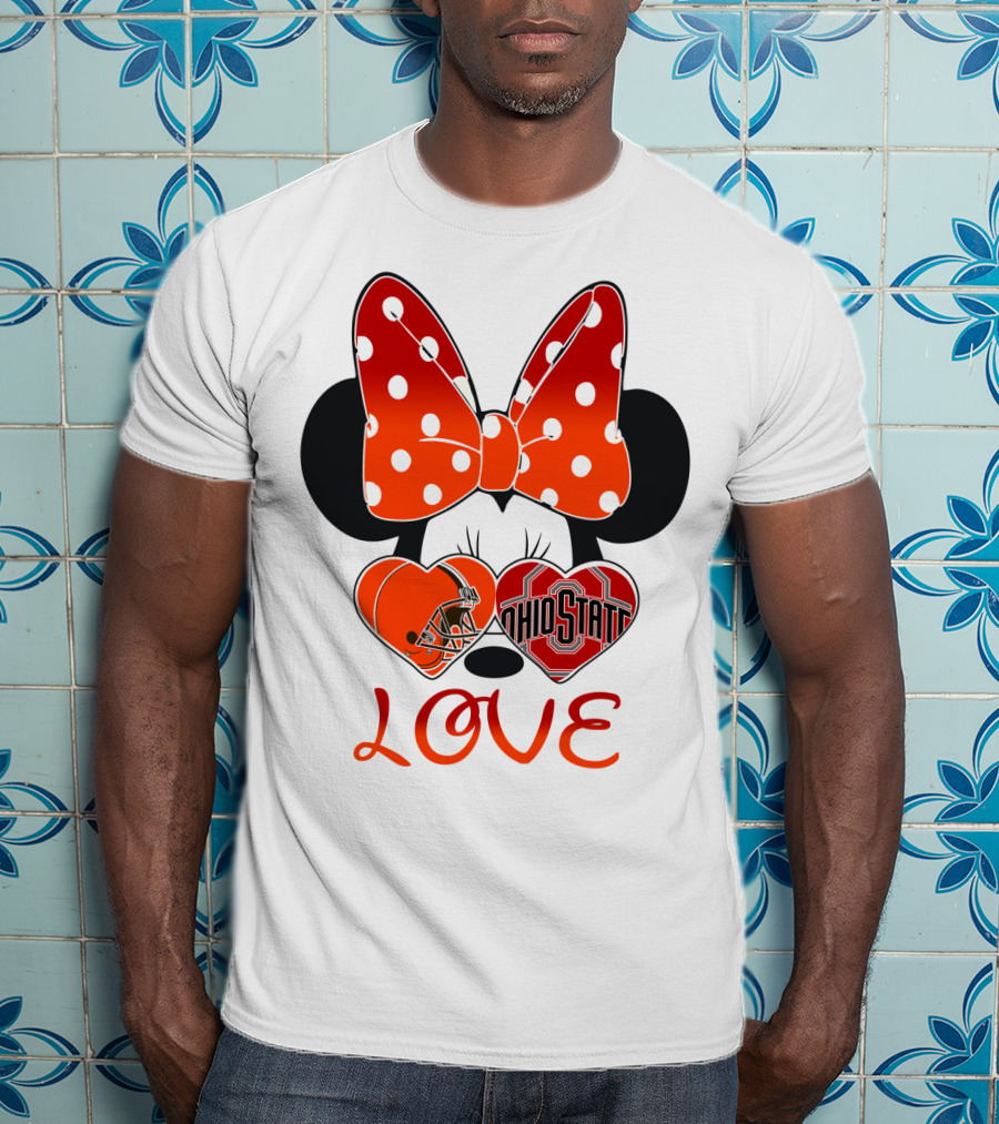 Mic 023 Minnie Mouse Love Cleveland Browns Ohio State T-Shirt