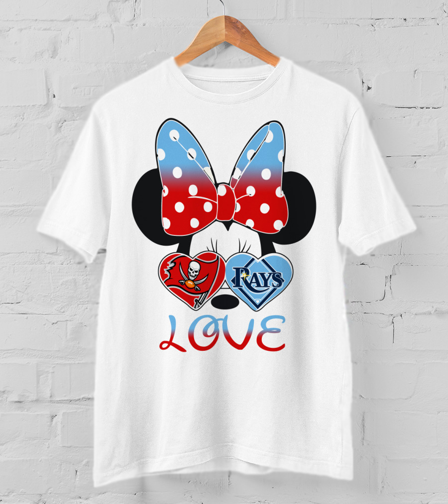 Minnie Mouse Love Tampa Bay Buccaneers Rays T-Shirt