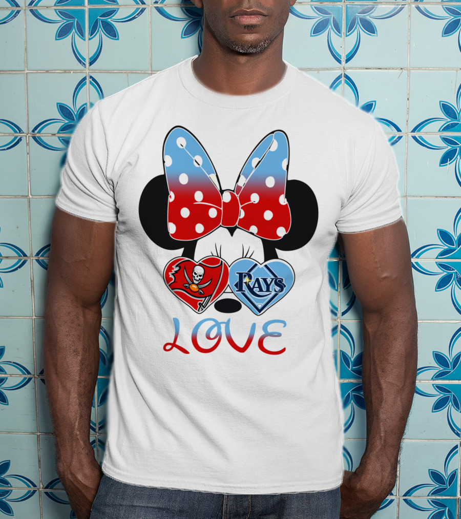 Minnie Mouse Love Tampa Bay Buccaneers Rays T-Shirt