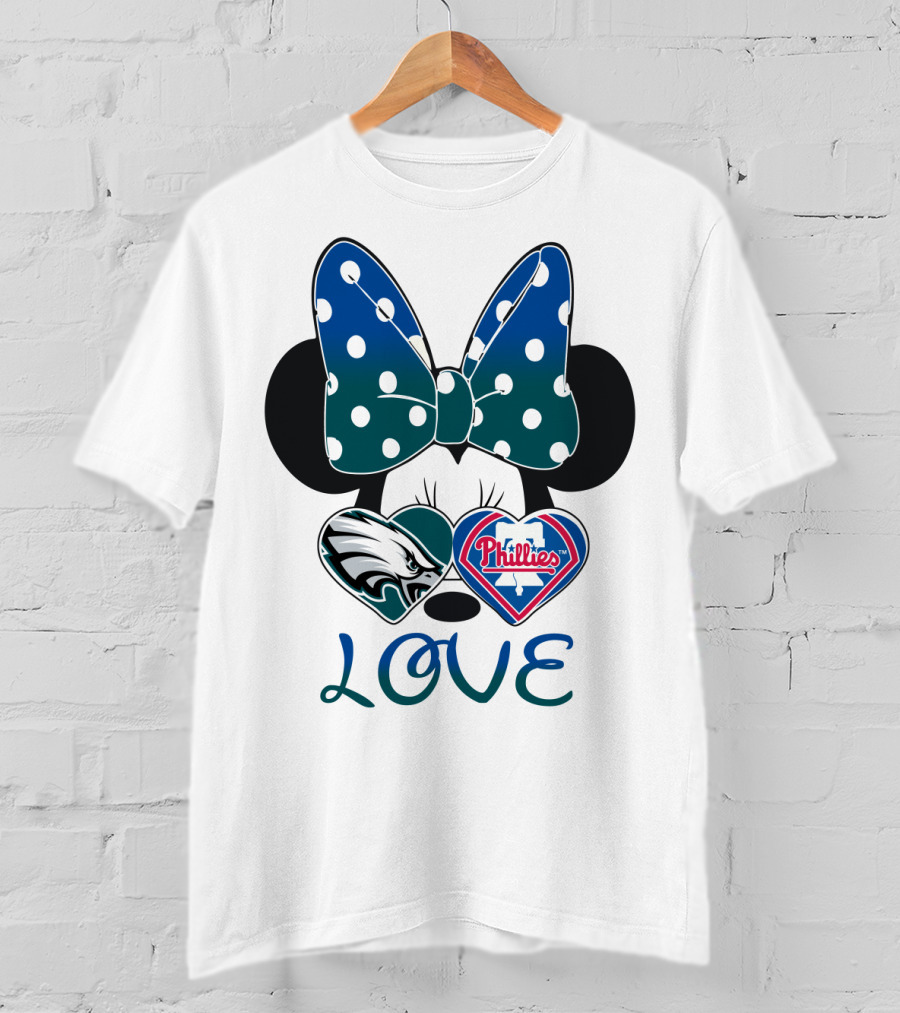 Minnie Mouse Love Eagles Phillies T-Shirt