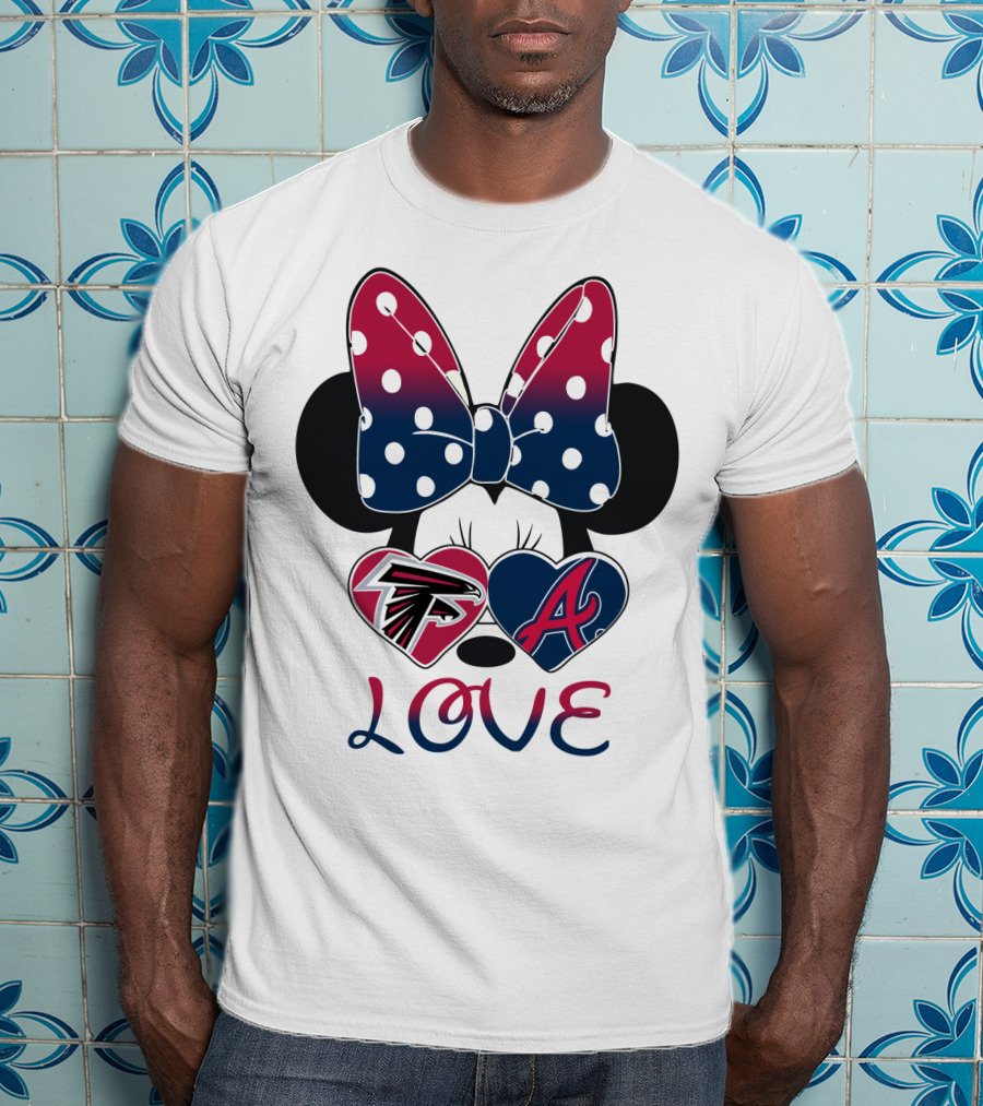 Love Minnie Bow Falcons Braves T-Shirt