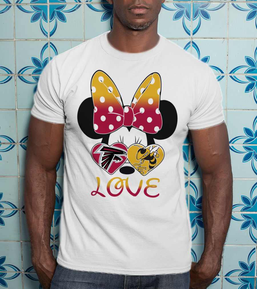 Falcons Georgia Tech Love Minnie Bow T-Shirt