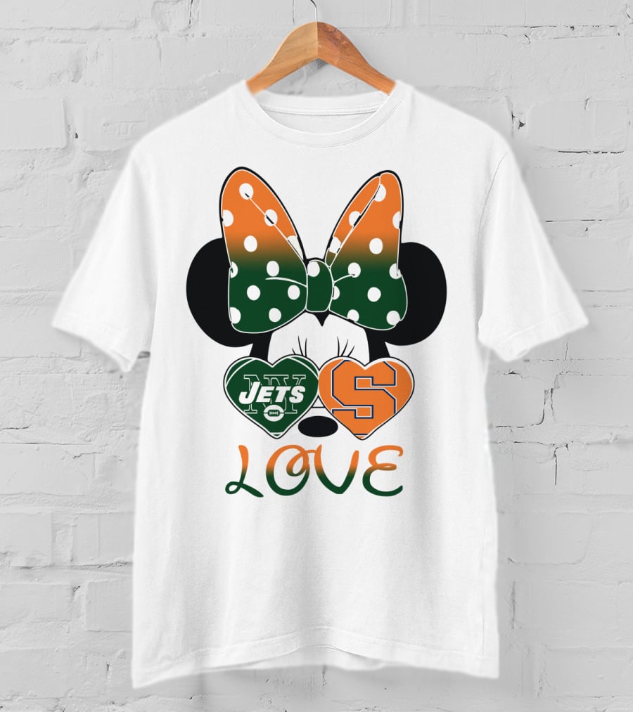 Ny Jets Syracuse Love Minnie Ears Bow T-Shirt