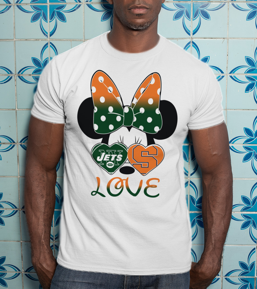 Ny Jets Syracuse Love Minnie Ears Bow T-Shirt