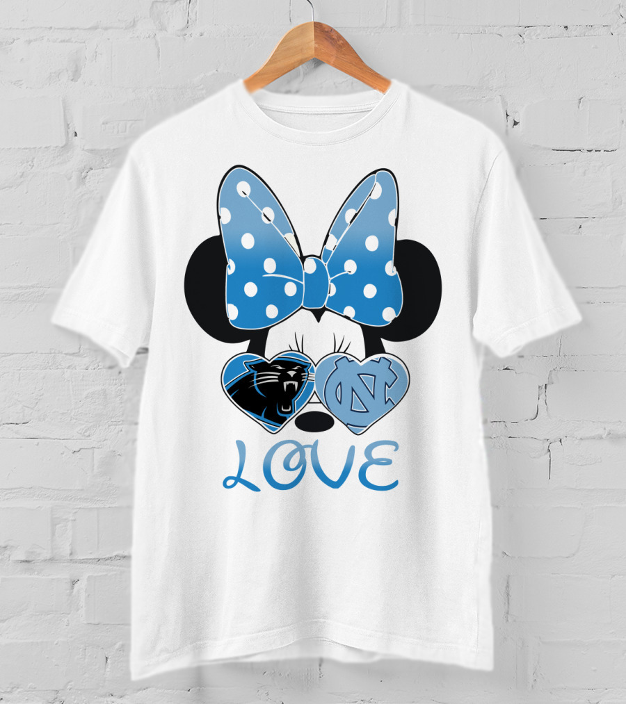 Minnie Carolina Panthers Unc Love T-Shirt