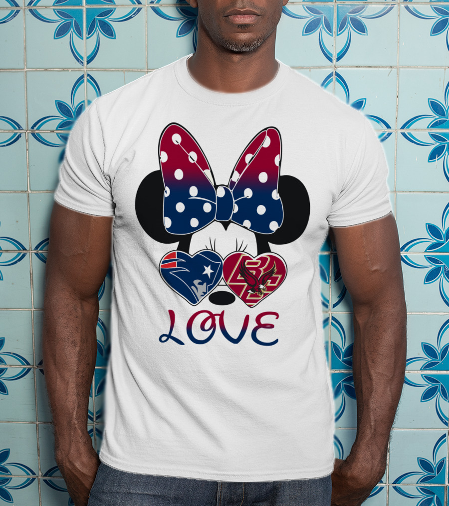 Love Patriots Eagles Minnie Bow T-Shirt