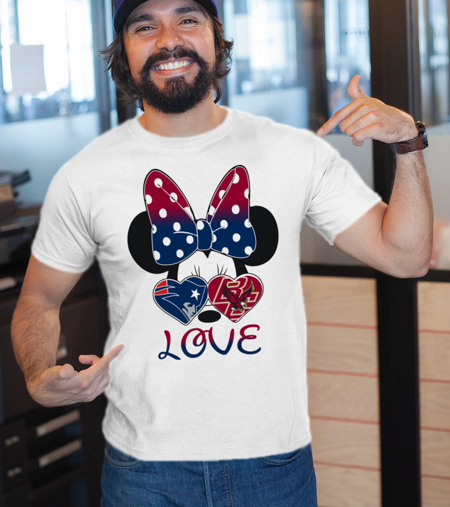 Love Patriots Eagles Minnie Bow T-Shirt