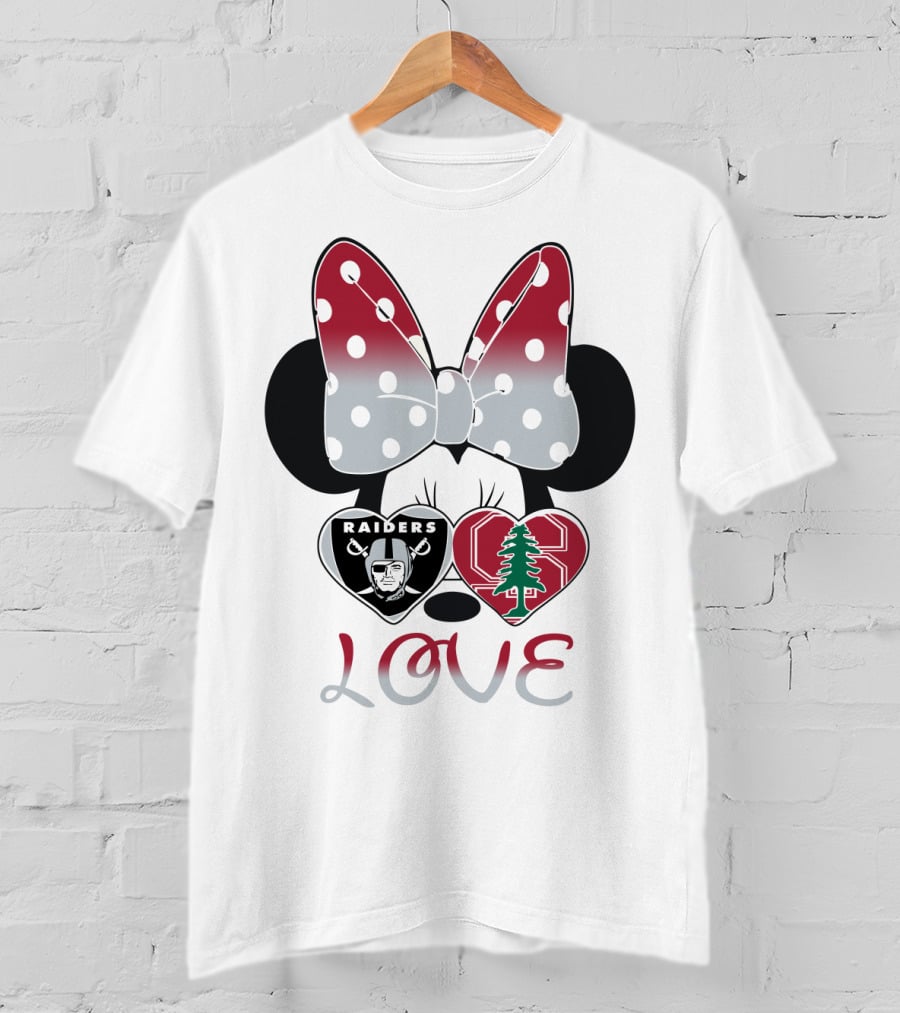 Love Raiders Stanford Minnie Bow Hearts T-Shirt