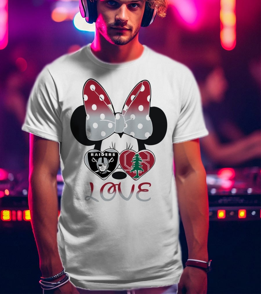 Love Raiders Stanford Minnie Bow Hearts T-Shirt