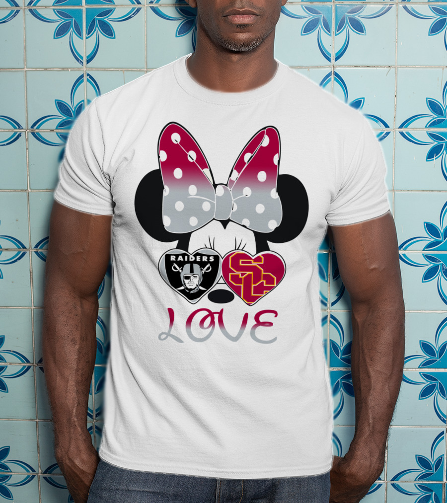 Minnie Mouse Bow Raiders Usc Love T-Shirt