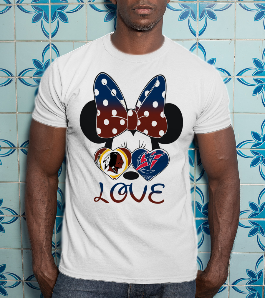 Love Minnie Bow Washington Football Team Wizards T-Shirt