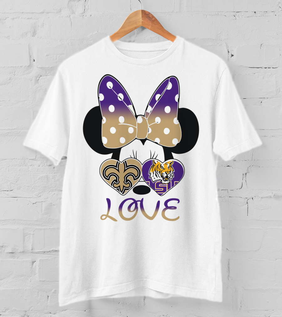 Love Lsu Saints Minnie Bow T-Shirt