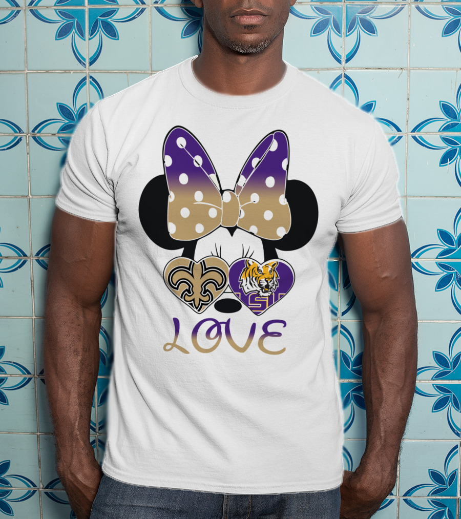 Love Lsu Saints Minnie Bow T-Shirt