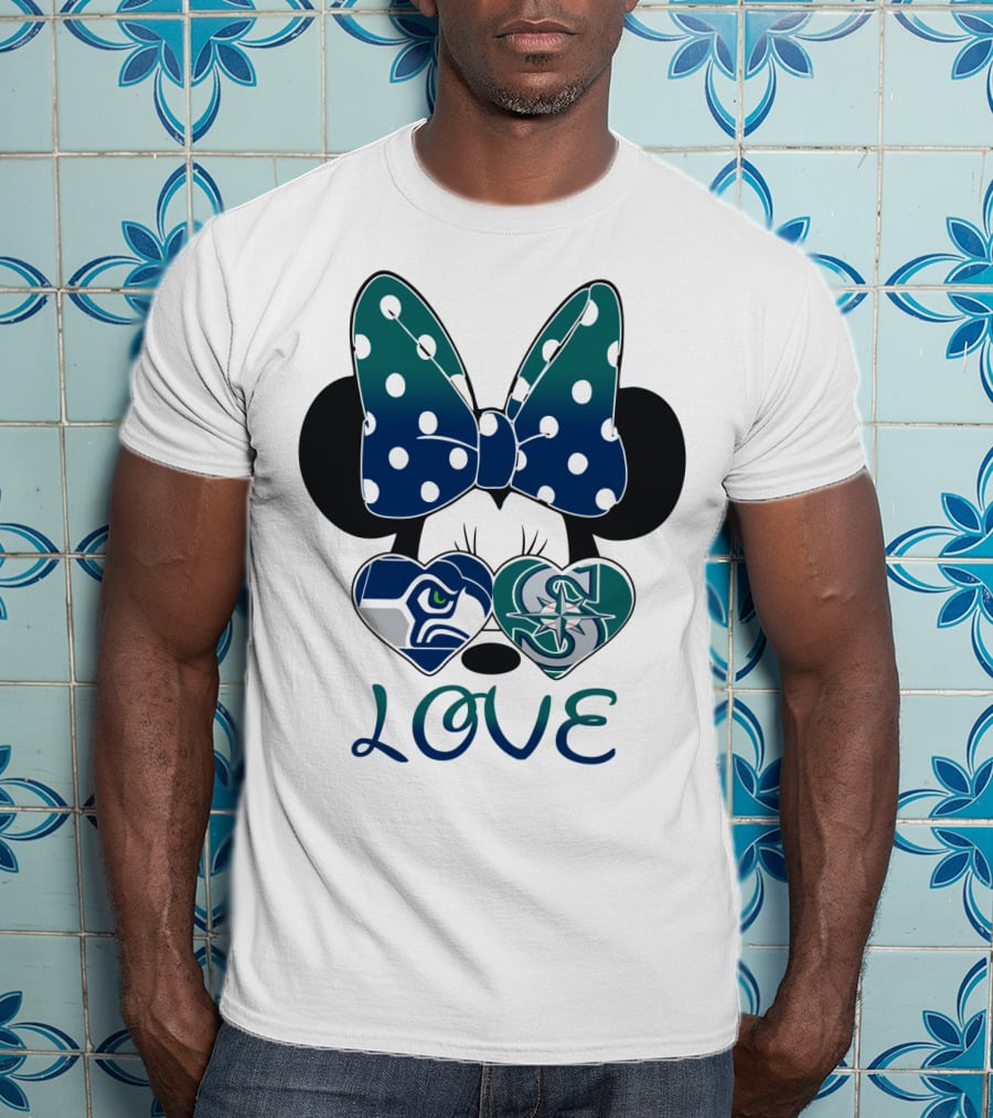 Love Minnie Mouse Seahawk Mariners T-Shirt