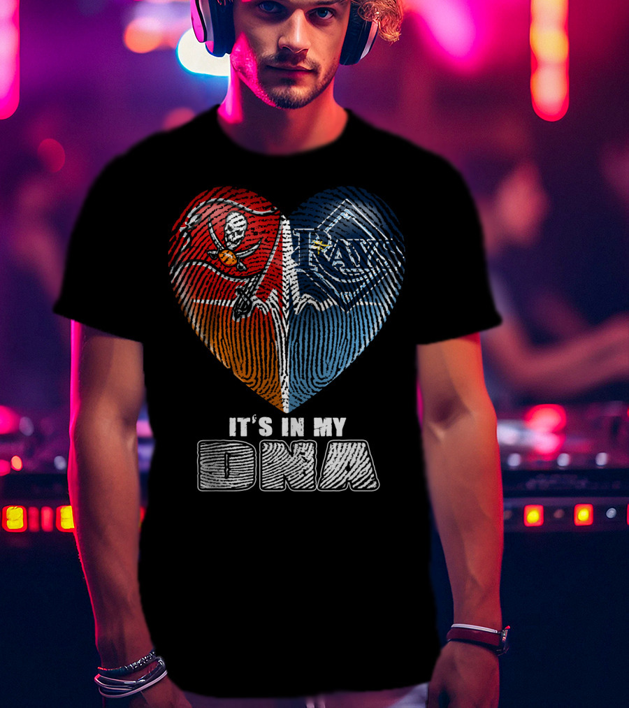 It's In My Dna Buccaneers Rays Heart T-Shirt