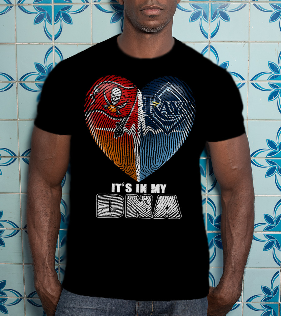It's In My Dna Buccaneers Rays Heart T-Shirt