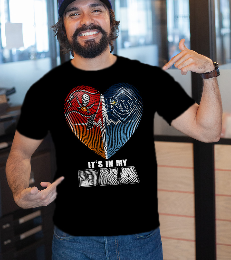 It's In My Dna Buccaneers Rays Heart T-Shirt