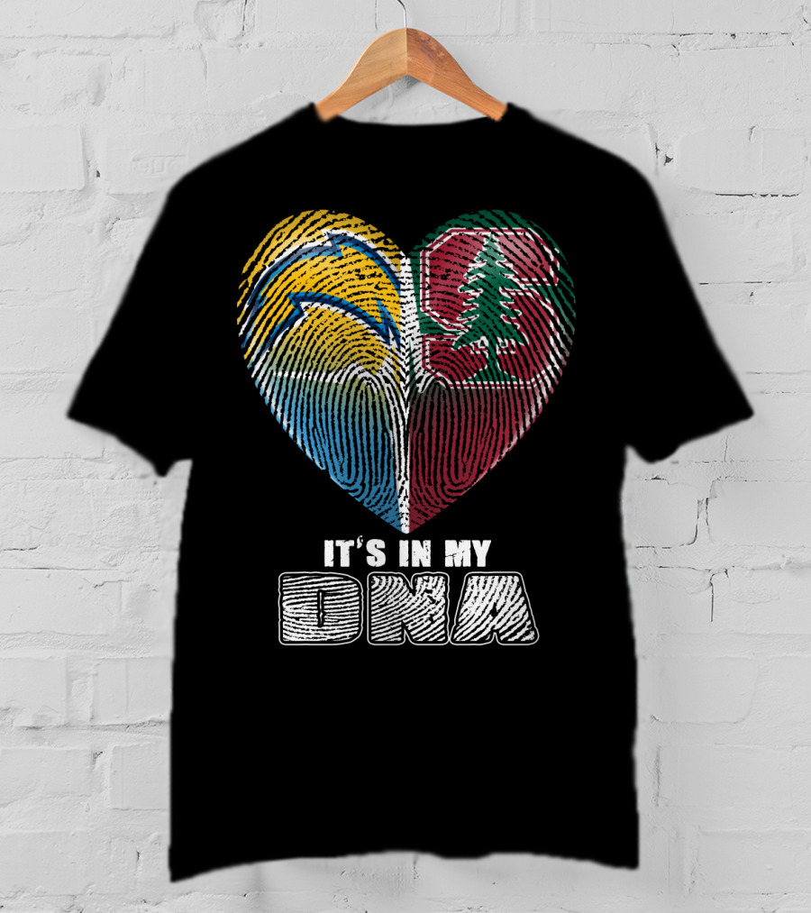 It's In My Dna Chargers Stanford Heart T-Shirt
